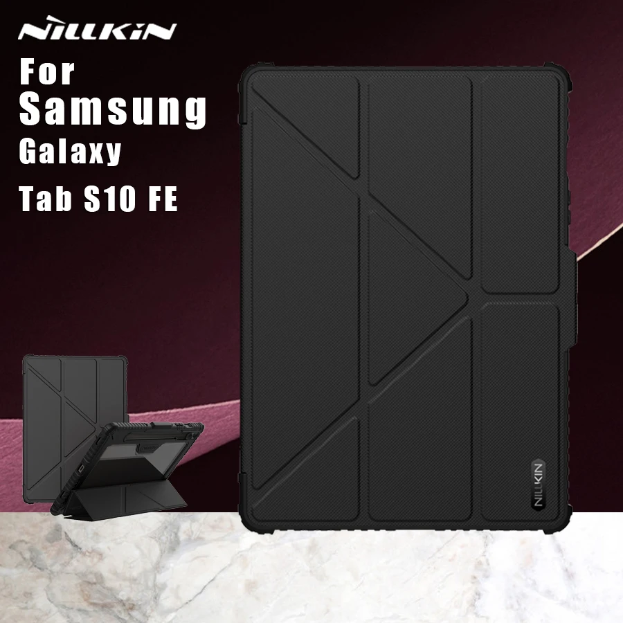 

Nillkin для Samsung Galaxy Tab S10 FE Armor Bumper кожаный чехол Pro Auto Wake Flip Slide Camera Защитная задняя крышка