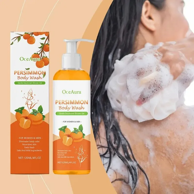 Persimmon Body Wash For Body Odor Control – Cleansing Body Deodorizing Moisturising Body Wash For Eliminating Body Odor 120ml