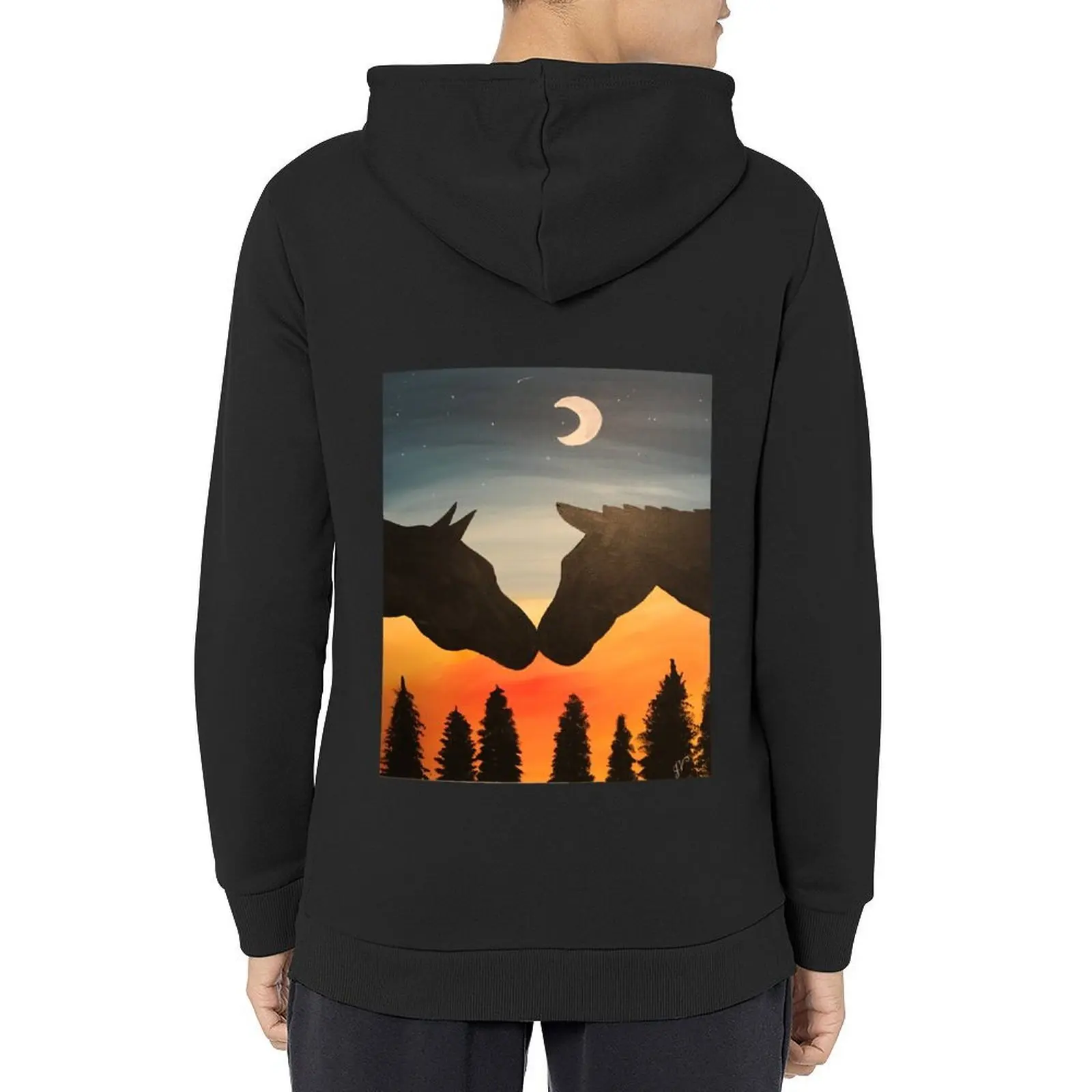 

Horse love Hoodie autumn clothes men clothing anime clothes winter clothes big size hoodie