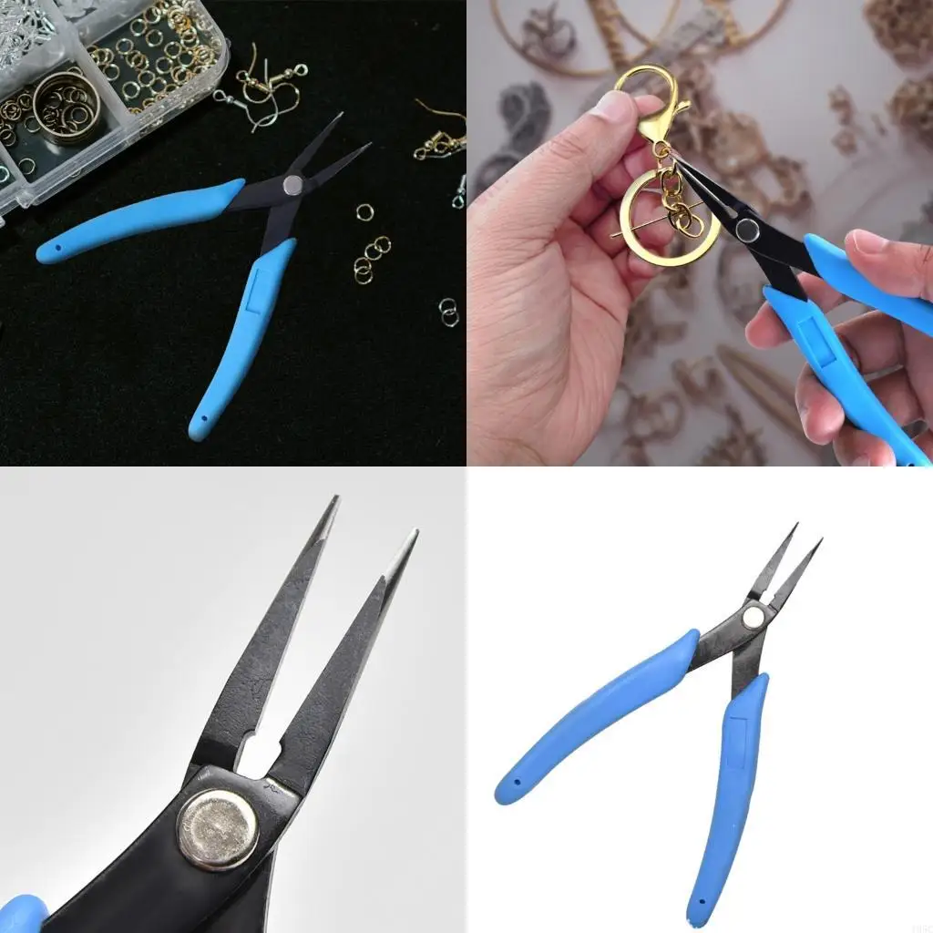 195C Professional Jewelry Pliers Extended 5inch Design Nonslip Grip for Beading Wire
