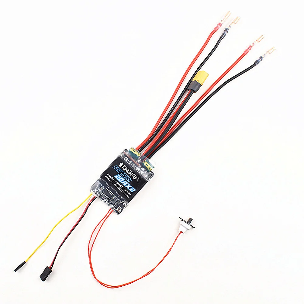 20Ax2 / 30Ax2 Dual Way Bidirectional Brushed Electric Speed Controller Mixed Control ESC 6-15V for RC Tank/Speed Difference Boat