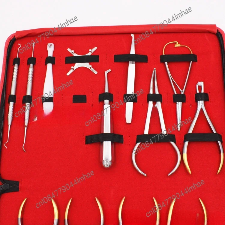 Dental 18-piece Set, End Cutter, Filament Cutter, Needle Holder, Technician's Clamp Bracket, Positioner