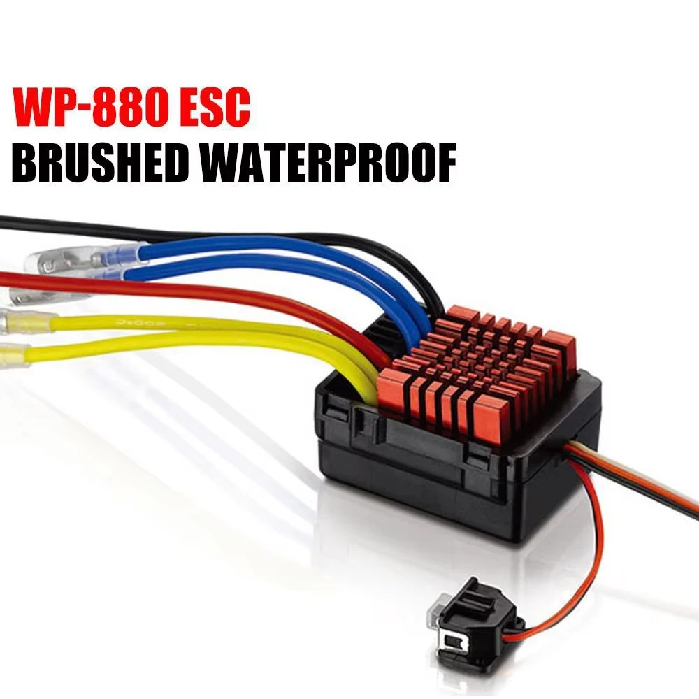 

Hobbywing QuicRun WP 880 Dual Brushed 80A Waterproof Electronic Governor Applied to 1/8 1/10 RC Tracked Trucks