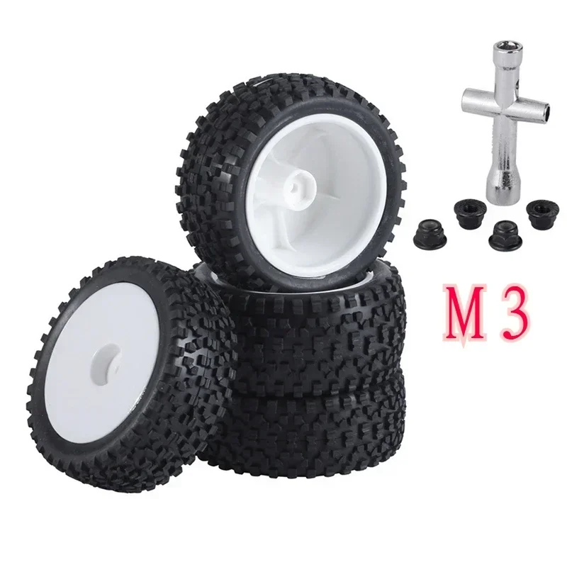 4개 85mm 타이어 휠 타이어 Wltoys 144001 124019 104001 RC 자동차 업그레이드 부품 1/10 1/12 1/14 스케일 오프로드 버기용