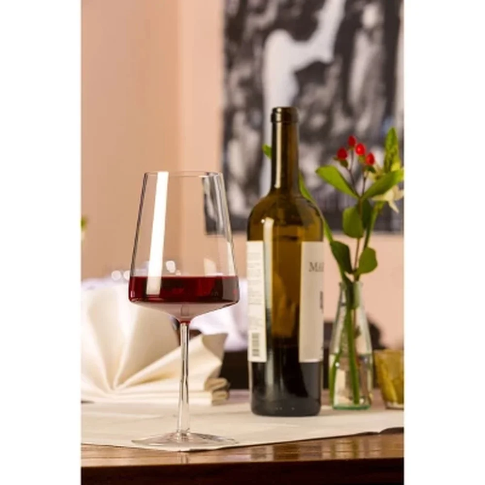 

4 Pack 17.5oz Lead-Free Crystal Red Wine Glasses Dishwasher Safe Pulled Stem Design Maximum Flavor Aroma Made in Germany