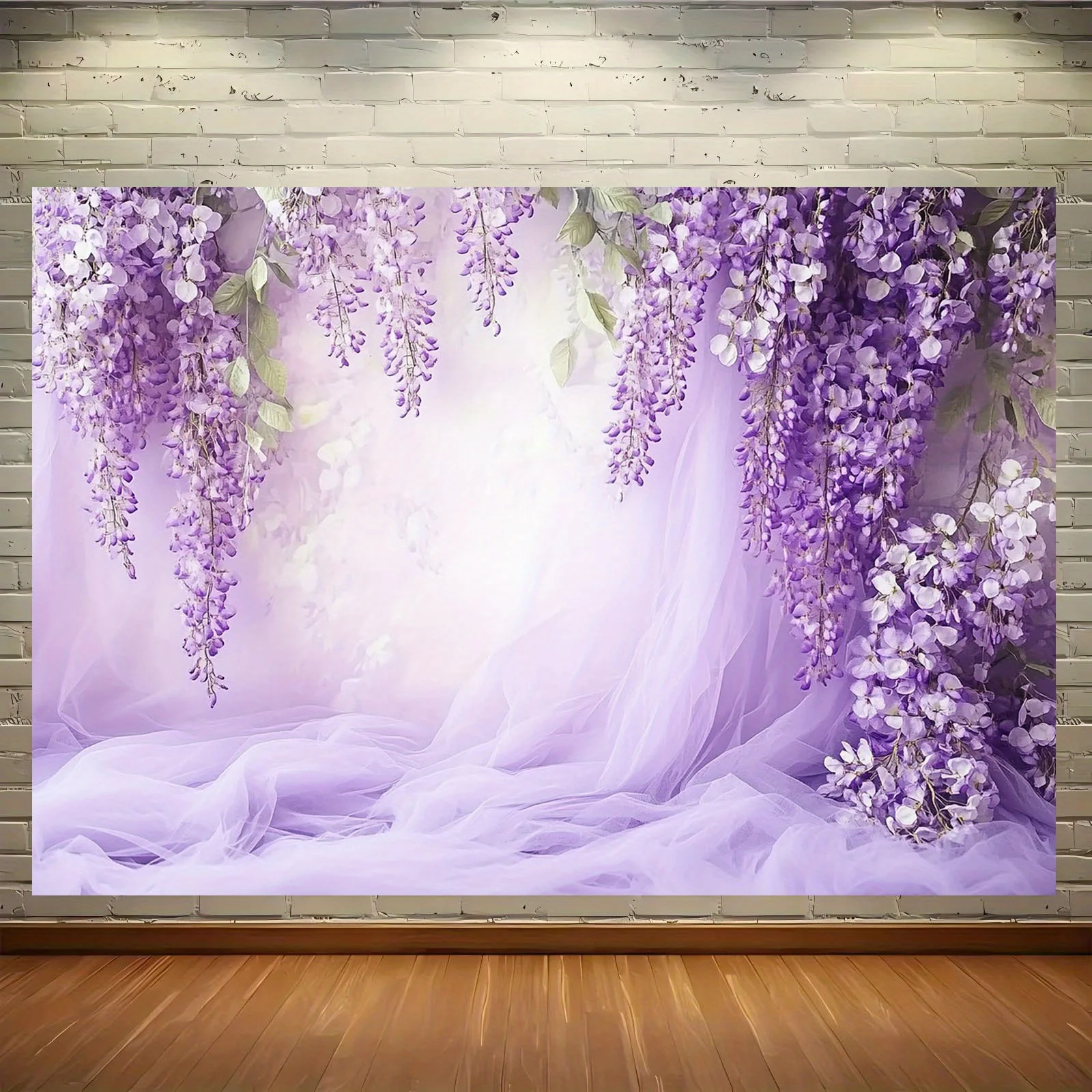 قماش خلفية أنيق لحفلات الزفاف على شكل زهرة الوستارية، مناسب لحفلات الزفاف وأعياد الميلاد