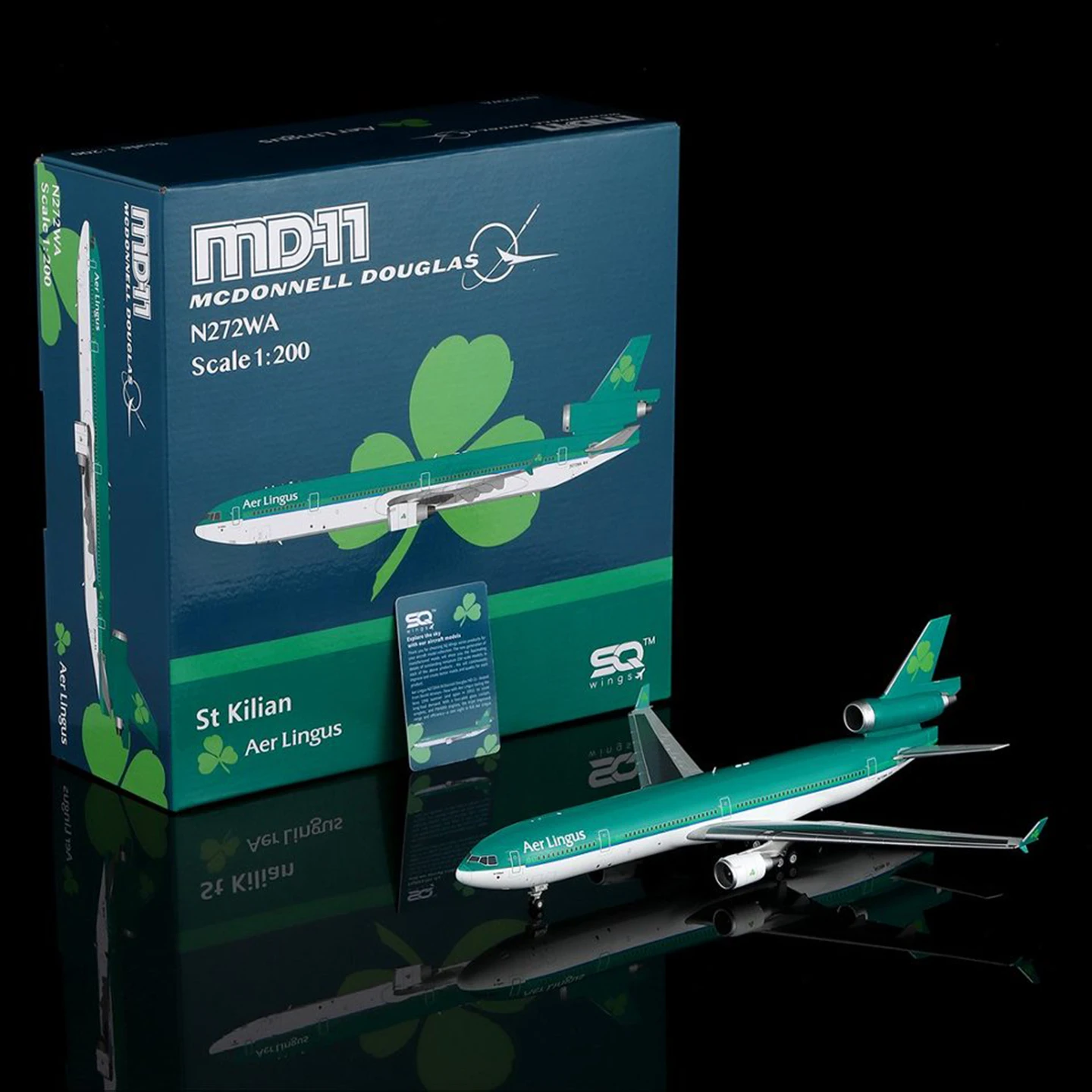 Avión coleccionable de aleación L2127, regalo, alas SQ 1:200 Aer Lingus McDonnell Douglas MD-11, avión fundido a presión, modelo N272WA
