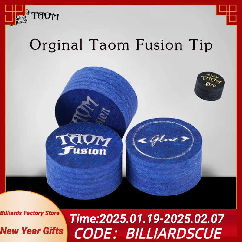 

Taom Fusion Tip with 11mm Finland Pro Tips Medium / Hard Professional for Snooker Cue Stick Snooker & Billiard Accessories