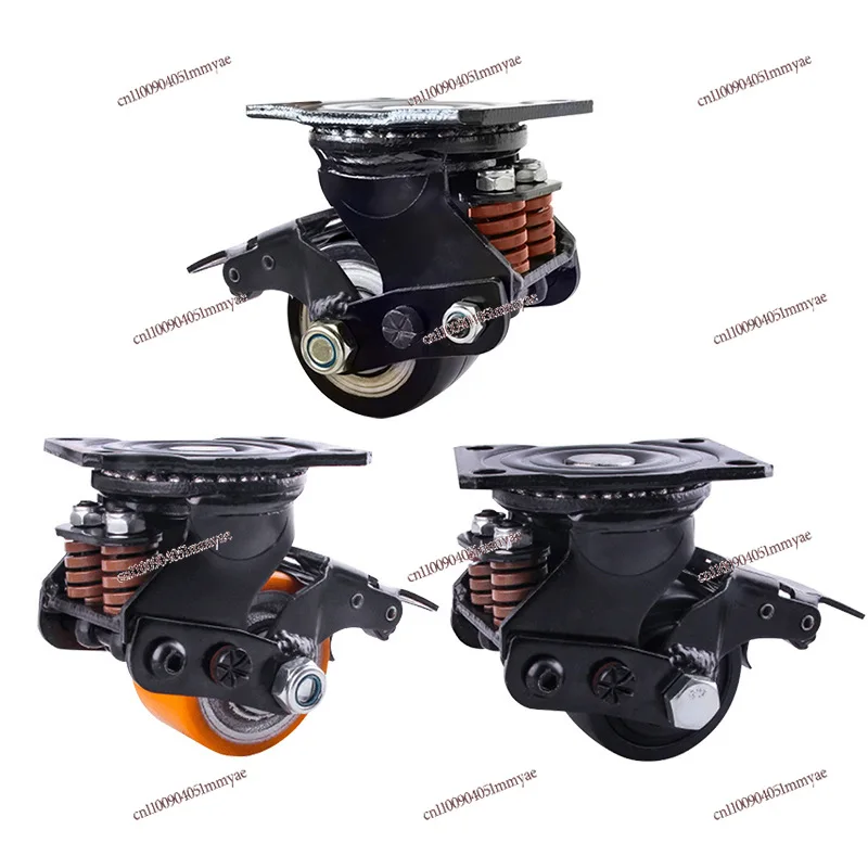 

Low Center of Gravity Equipment Door Shock Absorber Casters Nylon Polyurethane Rubber Universal Belt Brake