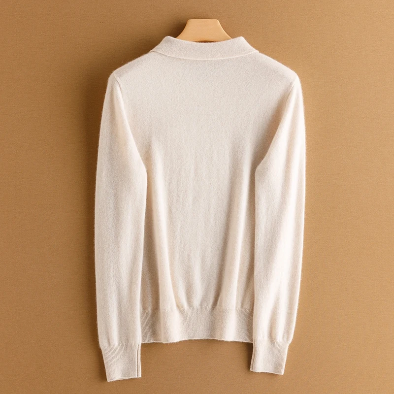 Fall 2023 Fashion Women Clothing 100% Pure Cashmere Sweaters Long Sleevel Wool  Loose New Knit