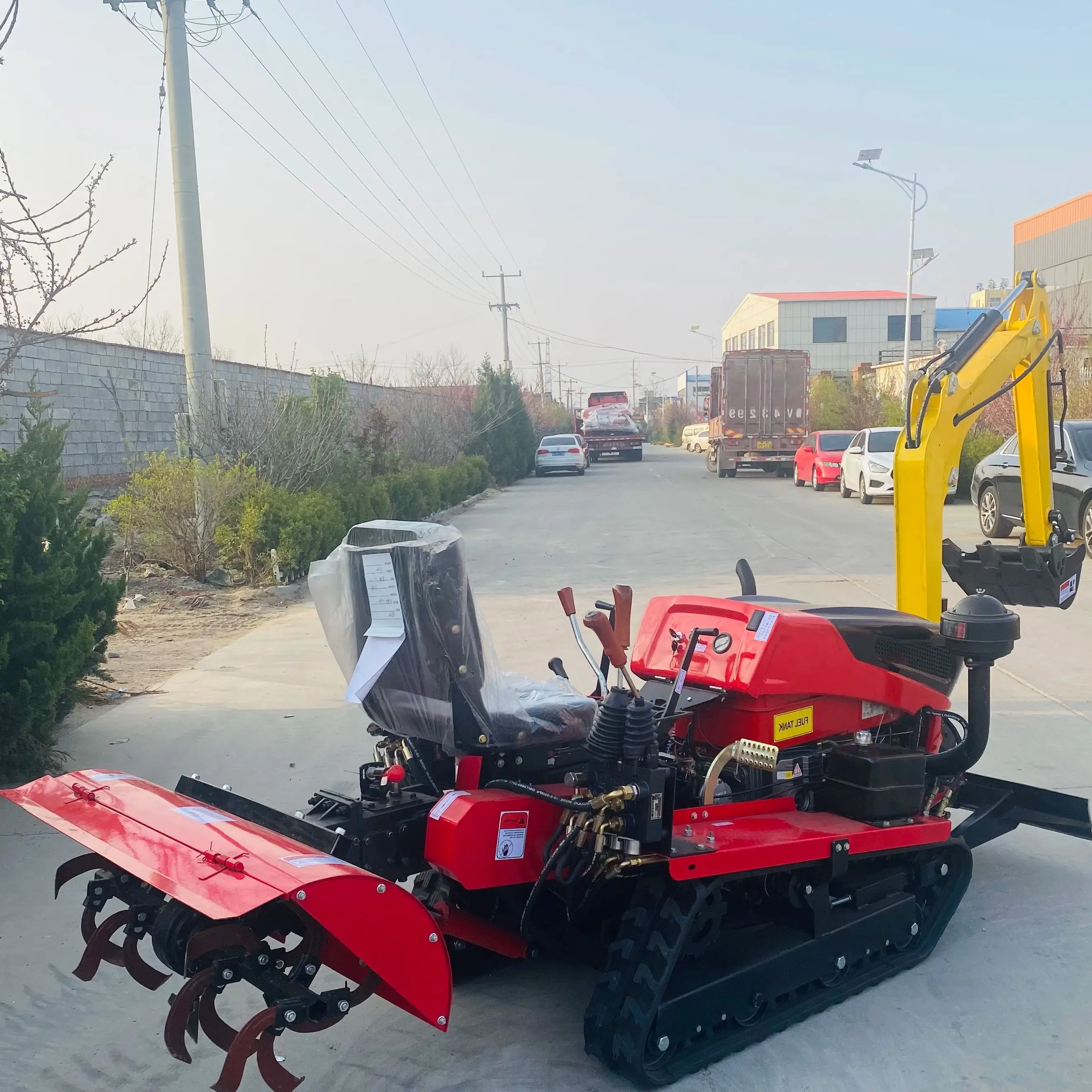 

Customized Diesel Rotary Tiller Crawler Type 25HP Dry Land Paddy Field Cultivator Multifunctional Farm Tiller