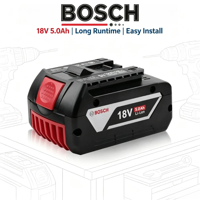 

100% original Bosch 18V 6.0Ah rechargeable lithium-ion tool battery, replaceable BAT609 BAT609G BAT610 for cordless power tool