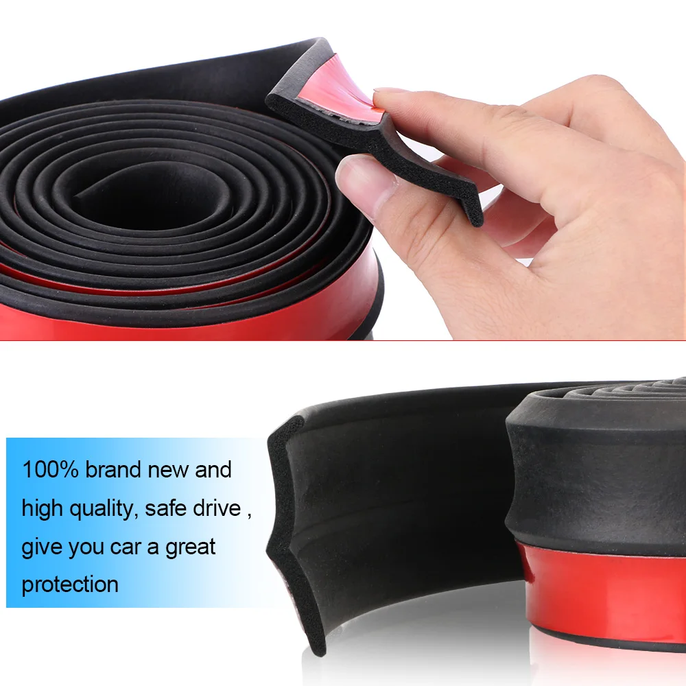 Exterior Mouldings 60mm Width Rubber Strip 2.5m Car Front For Nissan Spoilers And Wings Mx5 Nc Ford Focus Mk4