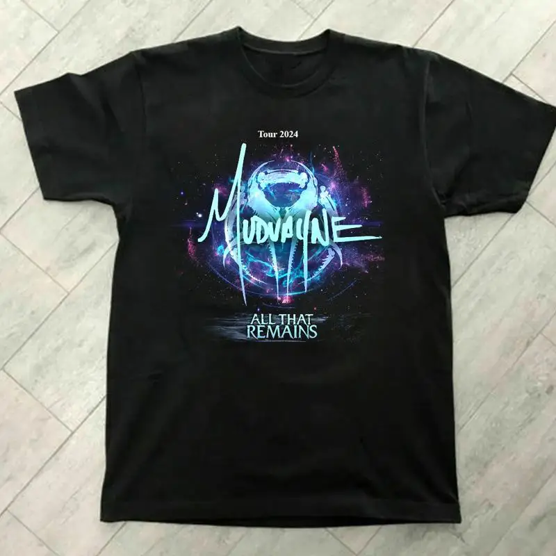 Редкая футболка MUDVAYNE LIVE IN 2024 Tour For Fan, полноразмерная футболка от S до 5XL BM195 Редкая футболка MUDVAYNE LIVE IN 2024 Tour For Fan, полноразмерная футболка от S до 5XL BM195