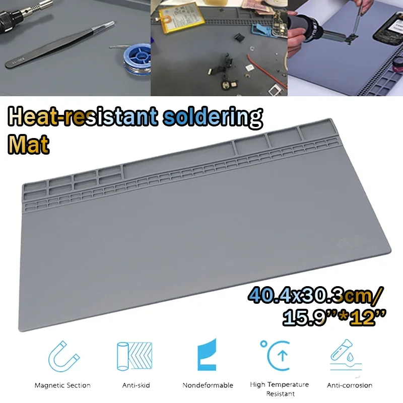 

Insulation Heat Insulation Repair Pad Soldering Work Station Mat Silicon Welding Soldering Maintenance Platform 350*250mm