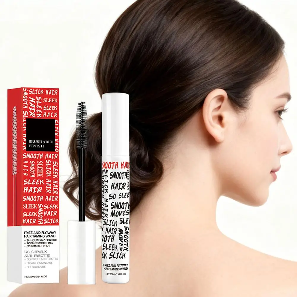 곱슬머리 관리 헤어 테이밍 완드 가벼운 젤 포뮬러 부드러운 스타일링 스틱 24시간 지속 부드러운 브러시 가능 마무리 스틱 휴대용