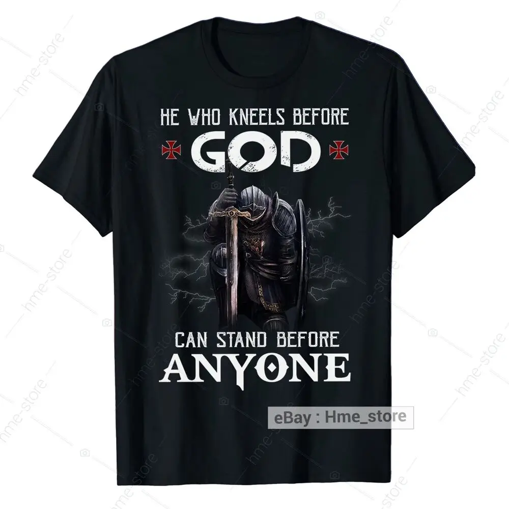 Knight Templar Kneel Before God T-shirt Christian  Of Christ Crusader Tee Unisex T-shirts For Men