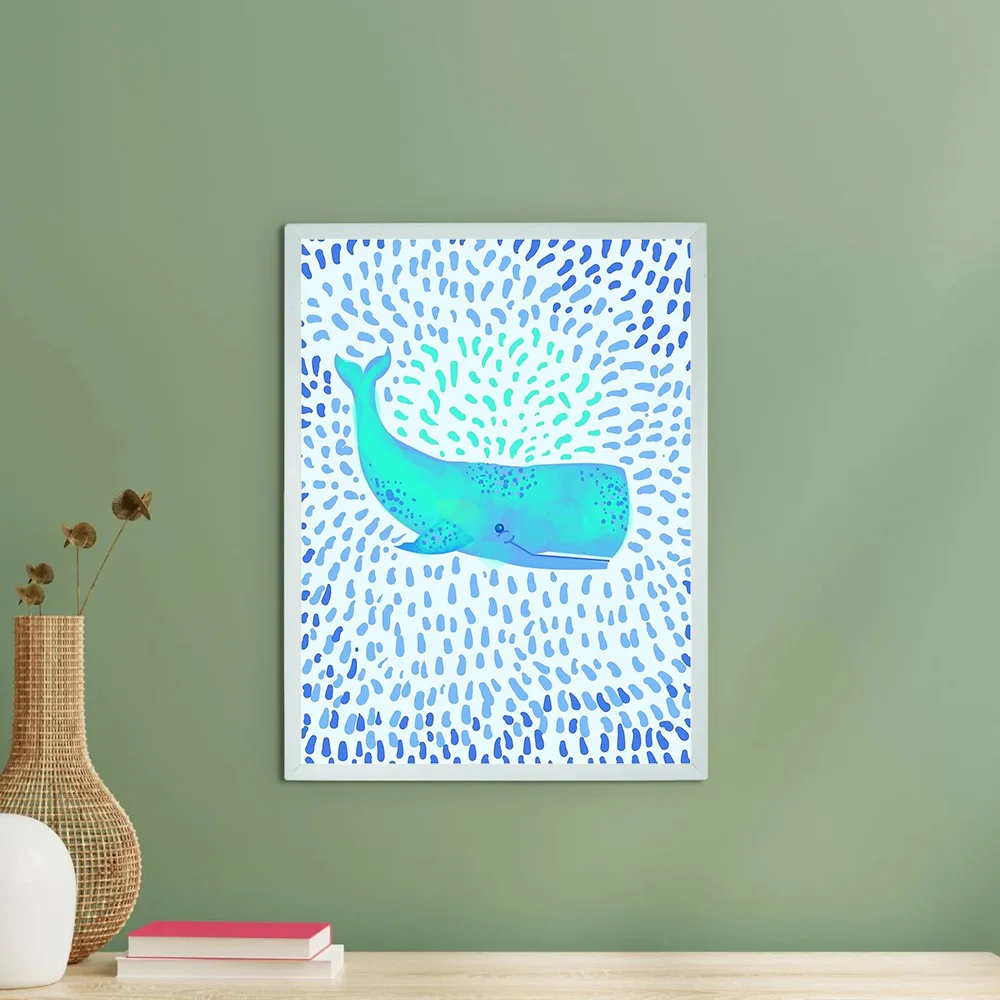 خمر الذئب الفن قماش جدار ديكور الشمال الحيوان صورة ديكور المنزل الحديثة مجردة اللوحة ديكور غرفة كبيرة #6