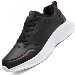 Winter Sneakers Men Women's Running Shoes basket homme Sports Warm Fur Sneakers Non-slip Trainers Student Trend Black 35-41