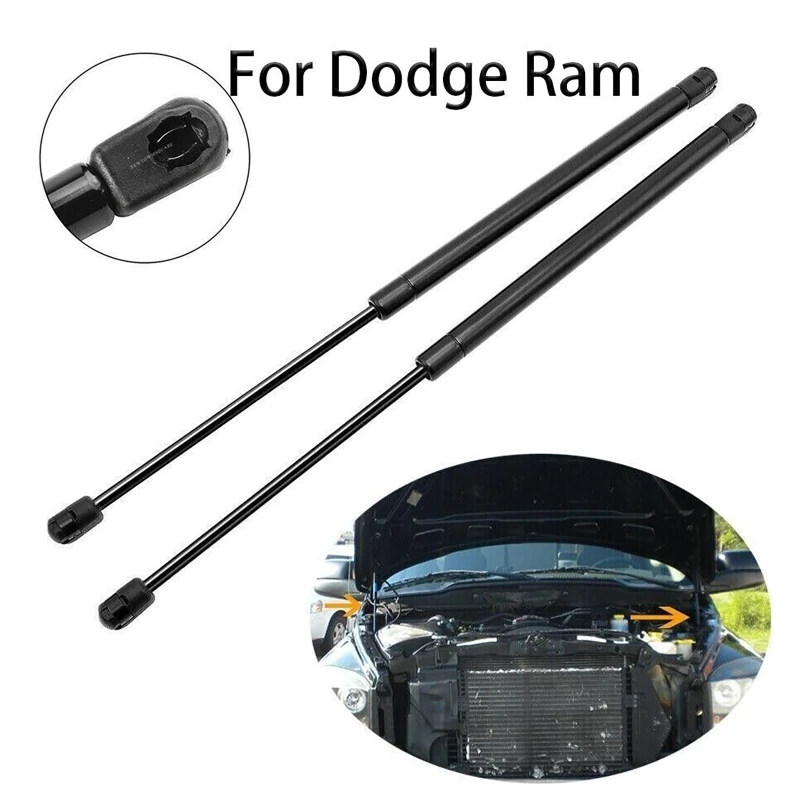 2Pcs Car Front Hood Pneumatic Spring Support Rod for Dodge Ram 1500 2500 3500 4500 2002-2010