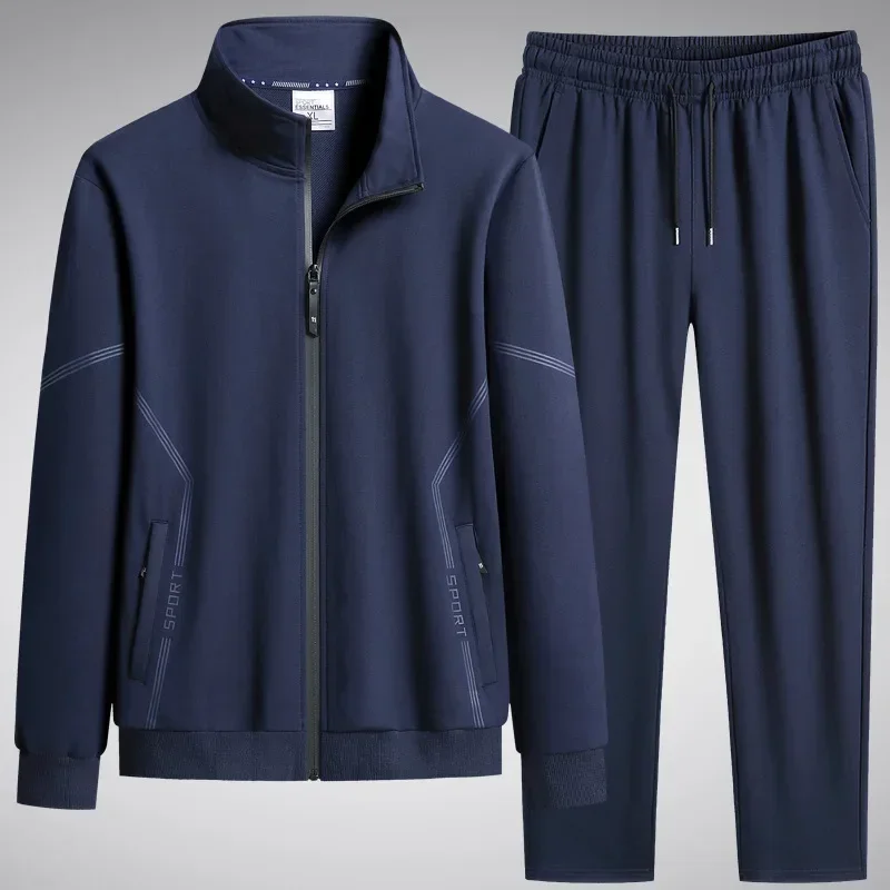 Fato de treino casual monocromático masculino, conjuntos masculinos para outono, roupas de corrida, suéter unissex, plus size 8XL, moda, novo, 2024