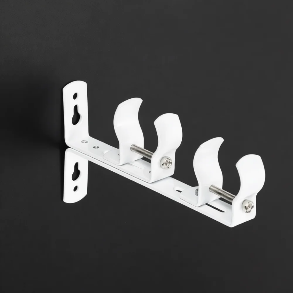 Heavy Heavy Duty Adjustable Drapery Rod Bracket Metal Wall Support For Single Double Curtain Pole Home Office Window Furnishing - Aliexpress Deal