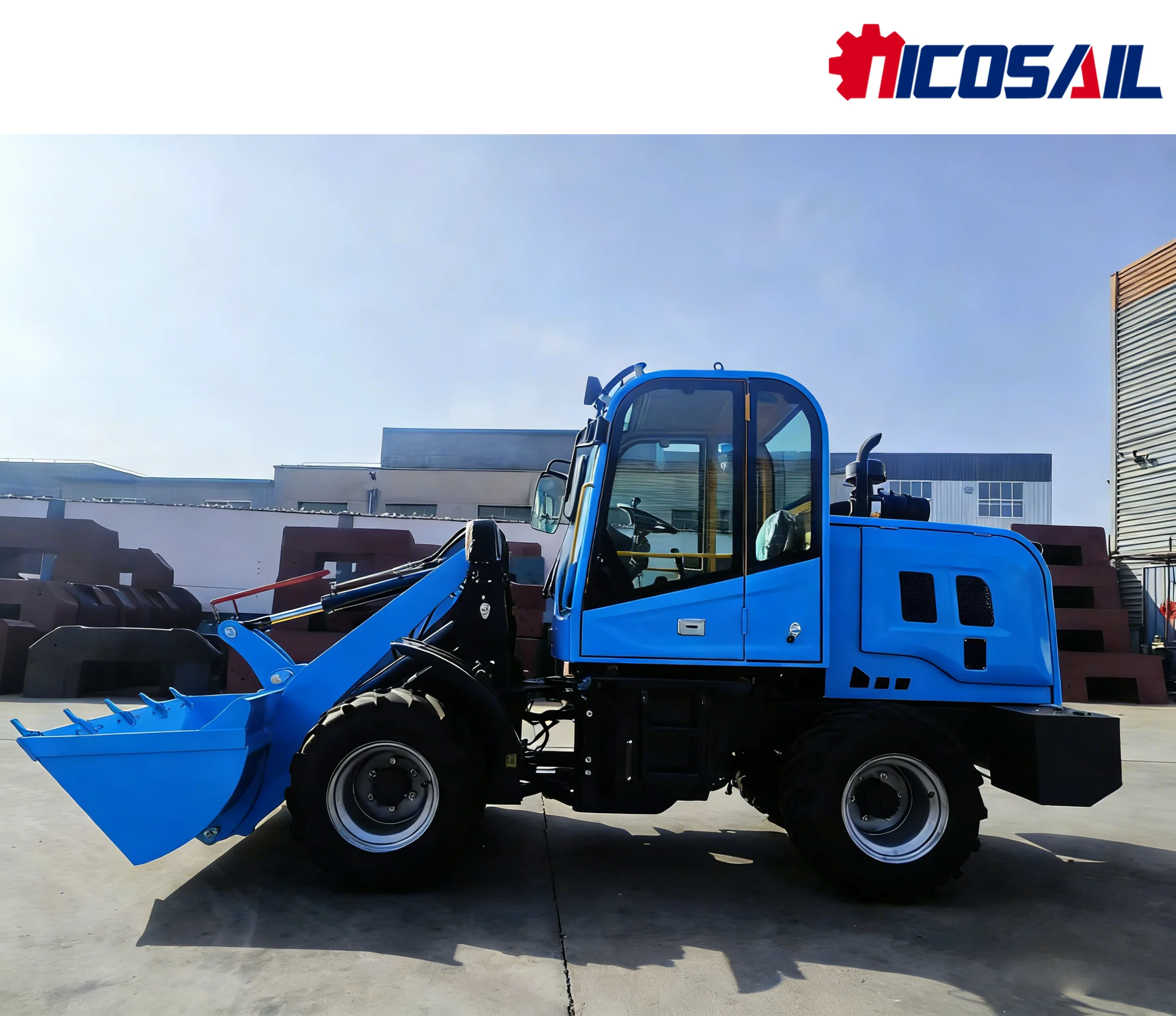 

Double certified compliant ZL910 telescopic arm loader 1000kg, preferred for garden handling and tree planting