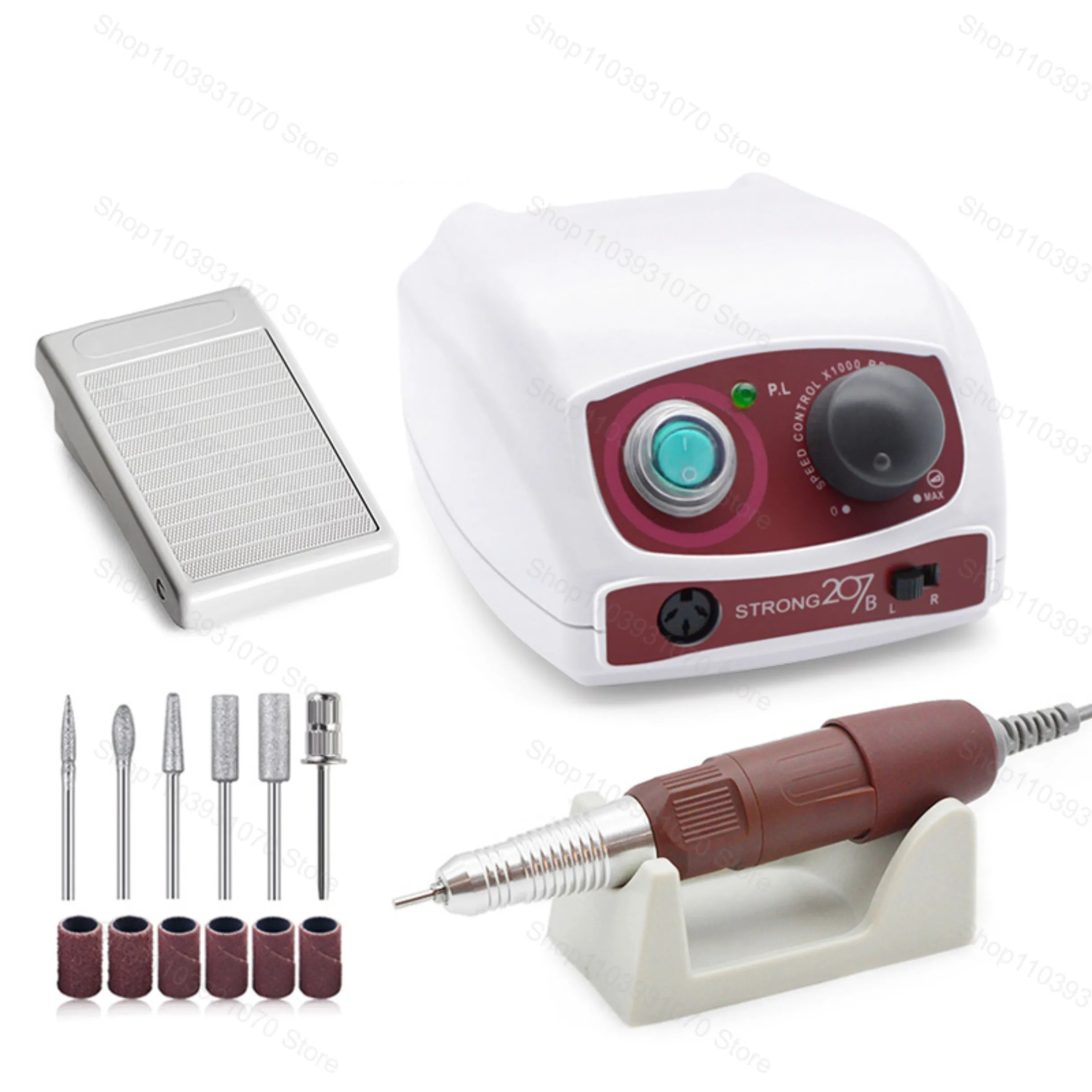 Forte 207b Trapano per unghie 65W 35000 RPM Frese per manicure elettrica Cura del piede Strumento di fresatura Attrezzatura per lima per unghie polacche