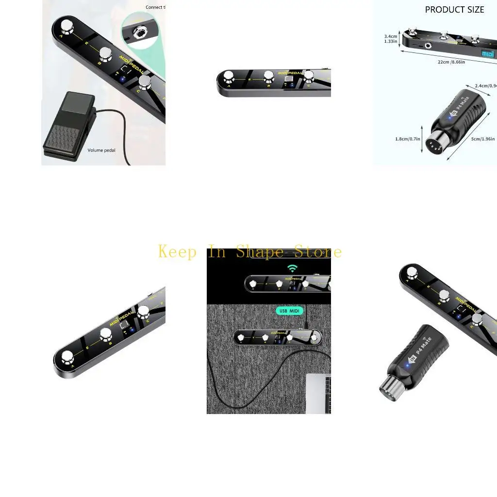 

Беспроводная MIDI-педаль U1JC ABS для студийных выступлений, приемник улучшенной совместимости