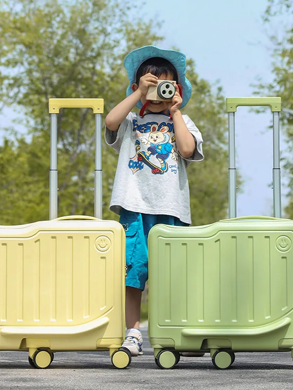 children's-sitting-suitcase-small-rolling-wheel-riding-luggage-with-lock-hard-sweet-style-for-boys-and-girls