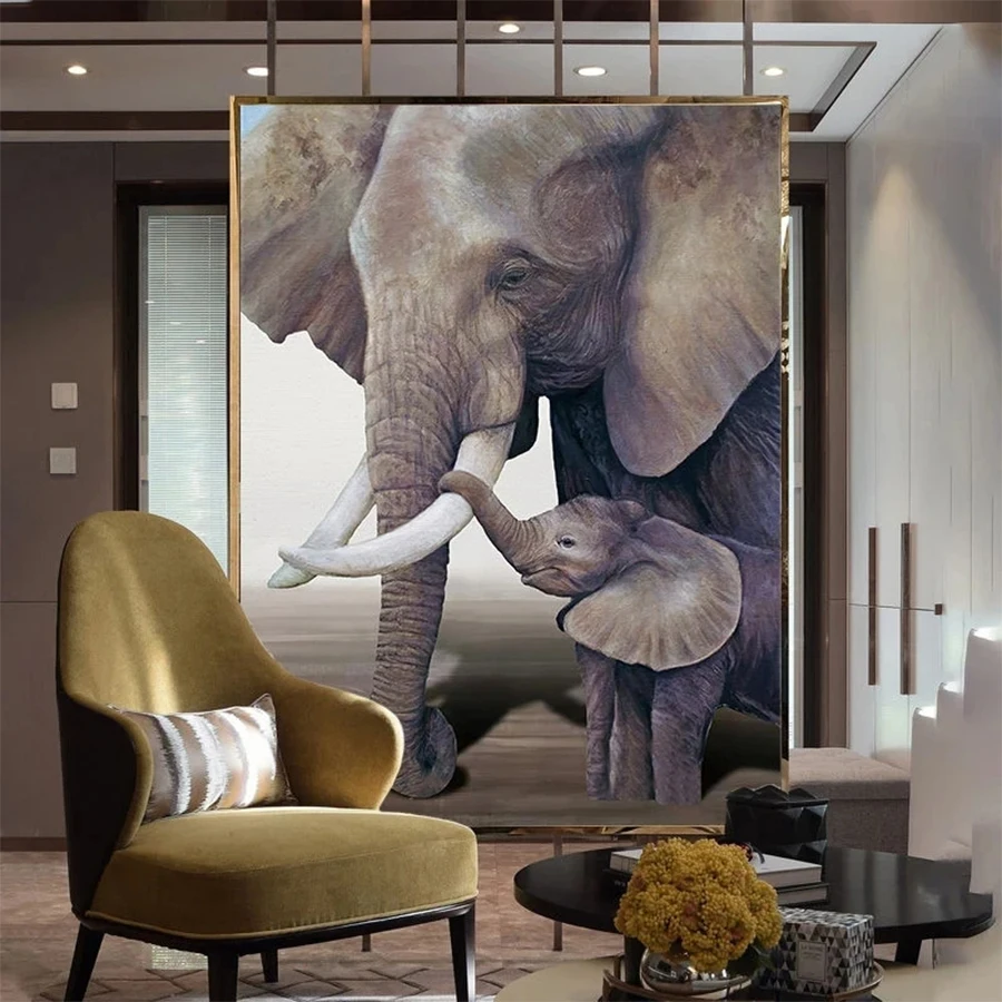 Diamante Mosaico trapano Animale di grandi dimensioni Elefante Punto croce Diamante Ricamo Pittura artistica Complete Decor Home