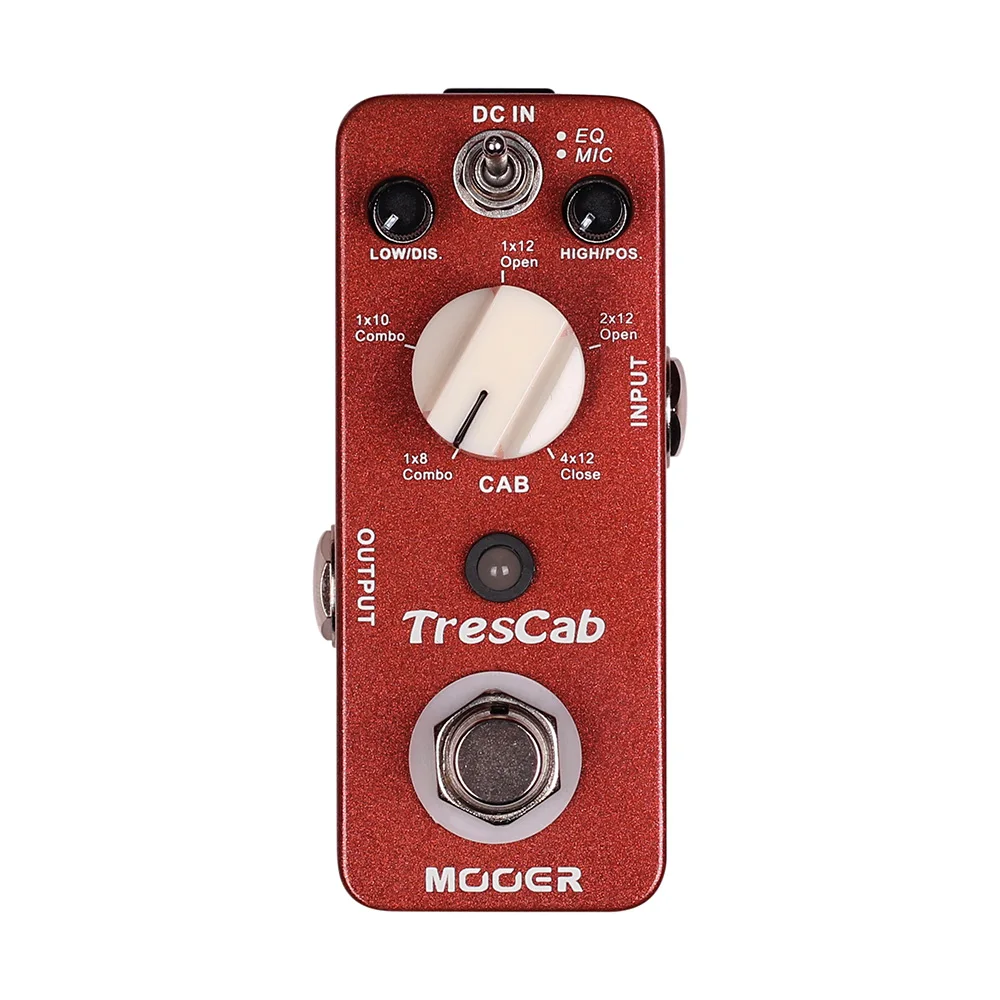 MOOER-Pedal efek gitar trekab, simulasi kabinet Digital, Bypass sejati, cangkang logam penuh, aksesori gitar elektrik