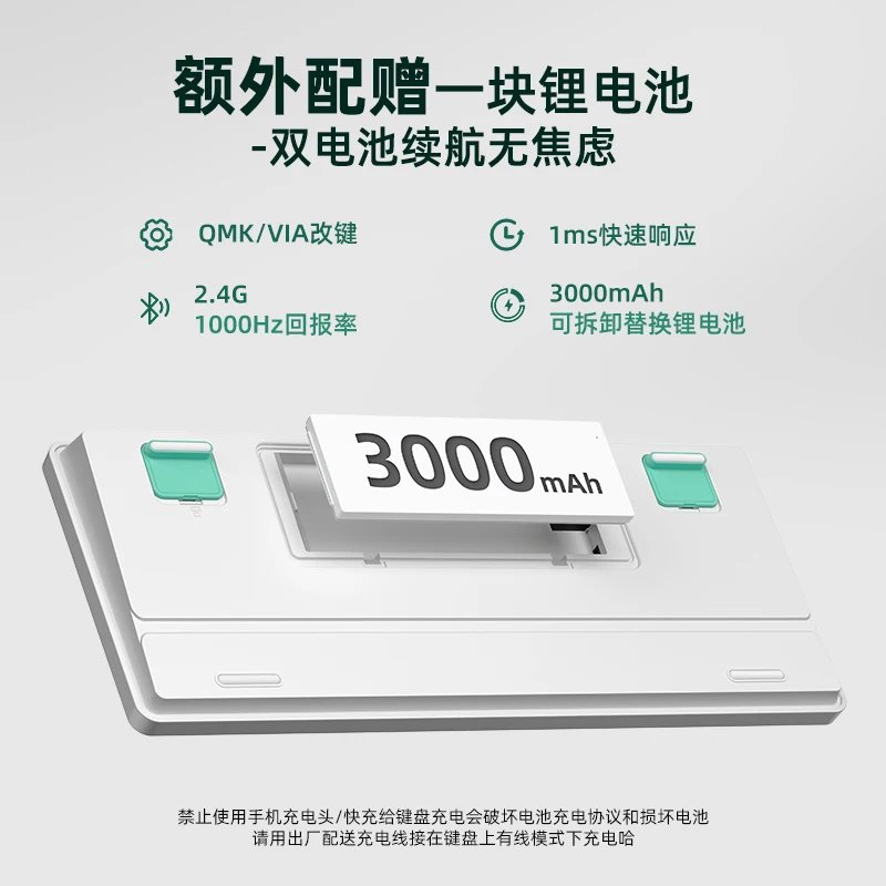 Colorreco A75 Keyboard Mekanis Bluetooth Nirkabel Kustom Tiga Mode Kailh Gasket Poros Kurcaci Sakelar Profil Rendah Kantor