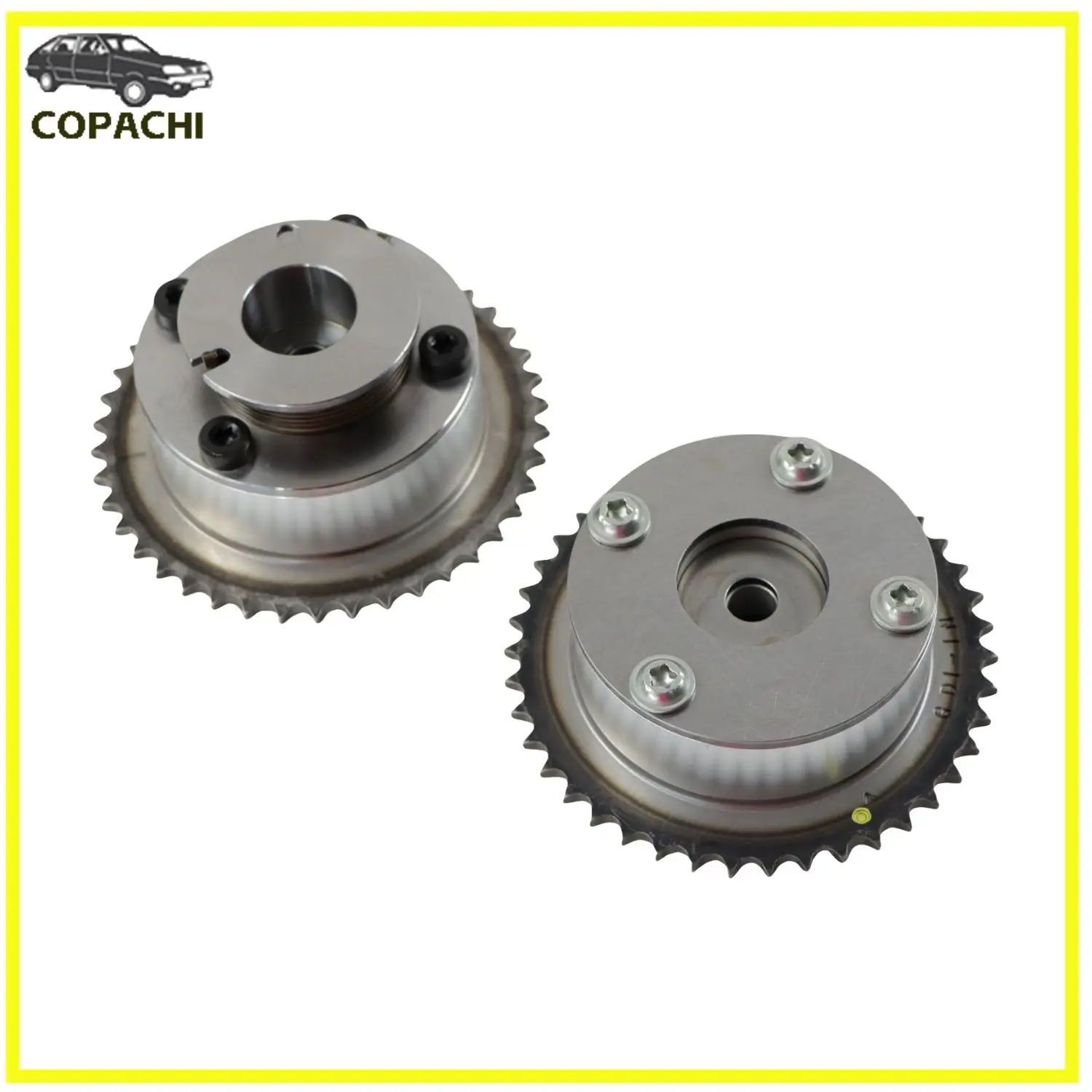 

2pcs G4NC Engine Intake Exhaust CVVT Gear Set 24350-2E201 24370-2E200 For 2014-19 Hyundai Elantra Kia Forte 2.0L Car Accessories