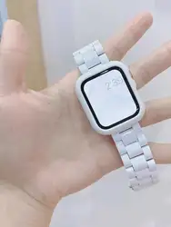 Watch strap+Case+glass For apple watch band 44mm 40mm 38/42mm Candy bracelet iwatch ultra2 49mm serie 9 8 7 6 5 4 3 Se 41mm/45mm
