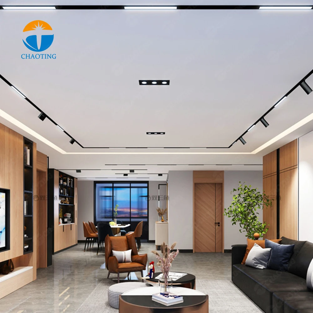 

Magnetic Tracklights 48V COB Spot Linear Rail Light System Surface Recessed Mounted 3000k 4000k 6000k Led Magnetic Track Light