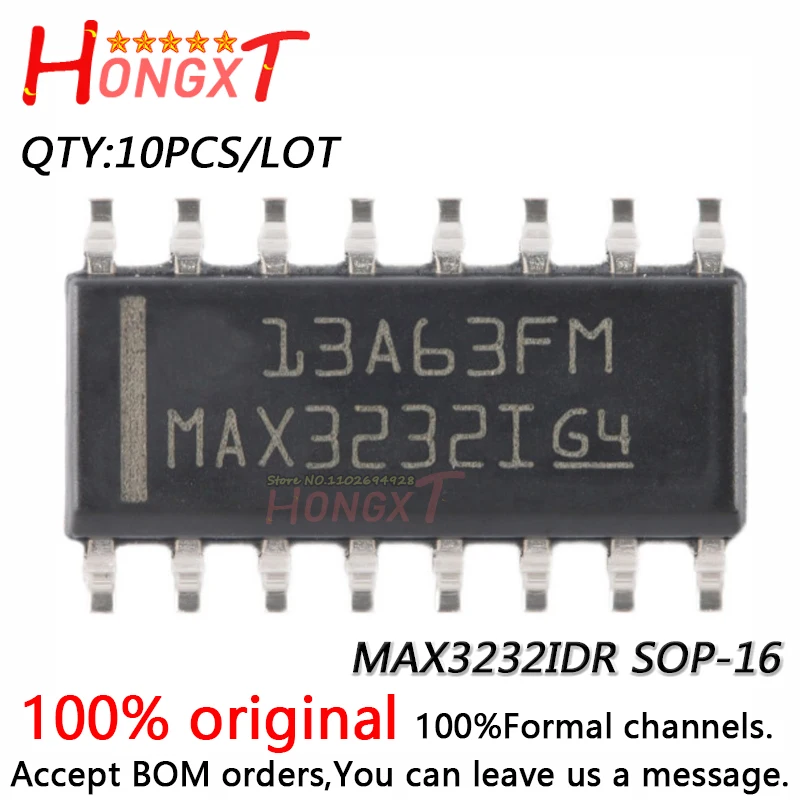 10PCS 100% NEW MAX3232IDR SOP-16.Chipset