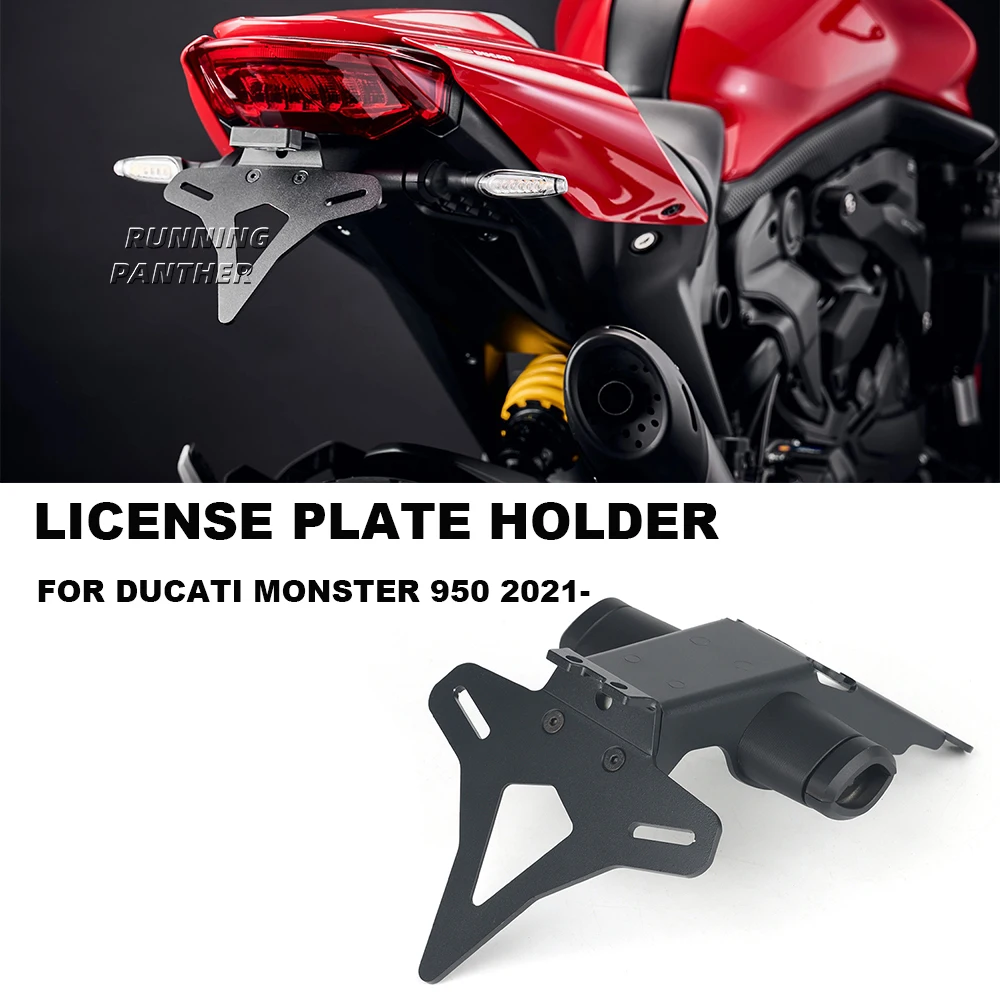 

Motorcycle Rear Short Tail Stock License Plate Holder Tailstock Bracket Kit For Ducati Monster 950 Monster950 2021-up 2022 2023