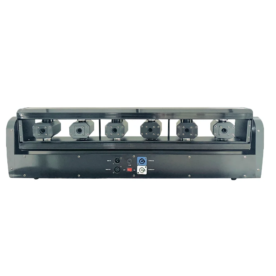 6X500mw RGB 3in1 6 Eyes Laser Moving Head Light LED Projector Light Stage lighting effect equipment DMX512 For Disco Party DJ