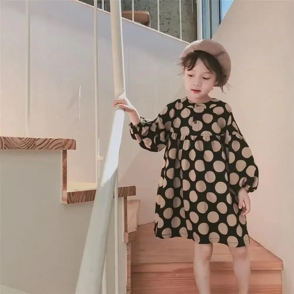 New Girls Autumn Princess Dress Breathable Long Sleeved Dress Lady Sweet Floral Vestidos Children'S Clothing Baby Kids Clothes