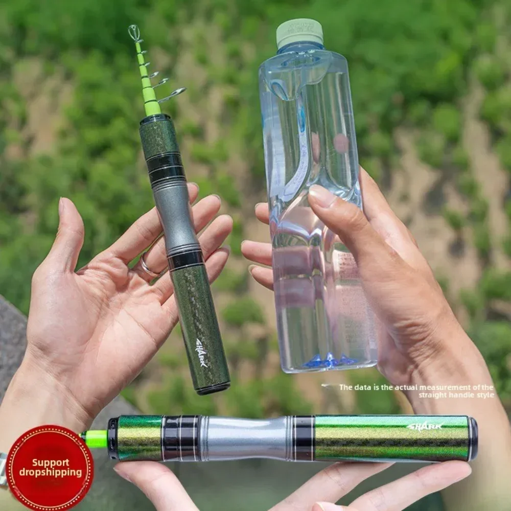 1.68m 長さ 超短ミニ釣り竿 ソリッドチップ 1.8m 長さ MLCARBON 釣り竿 ポータブルデザイン カーボン素材