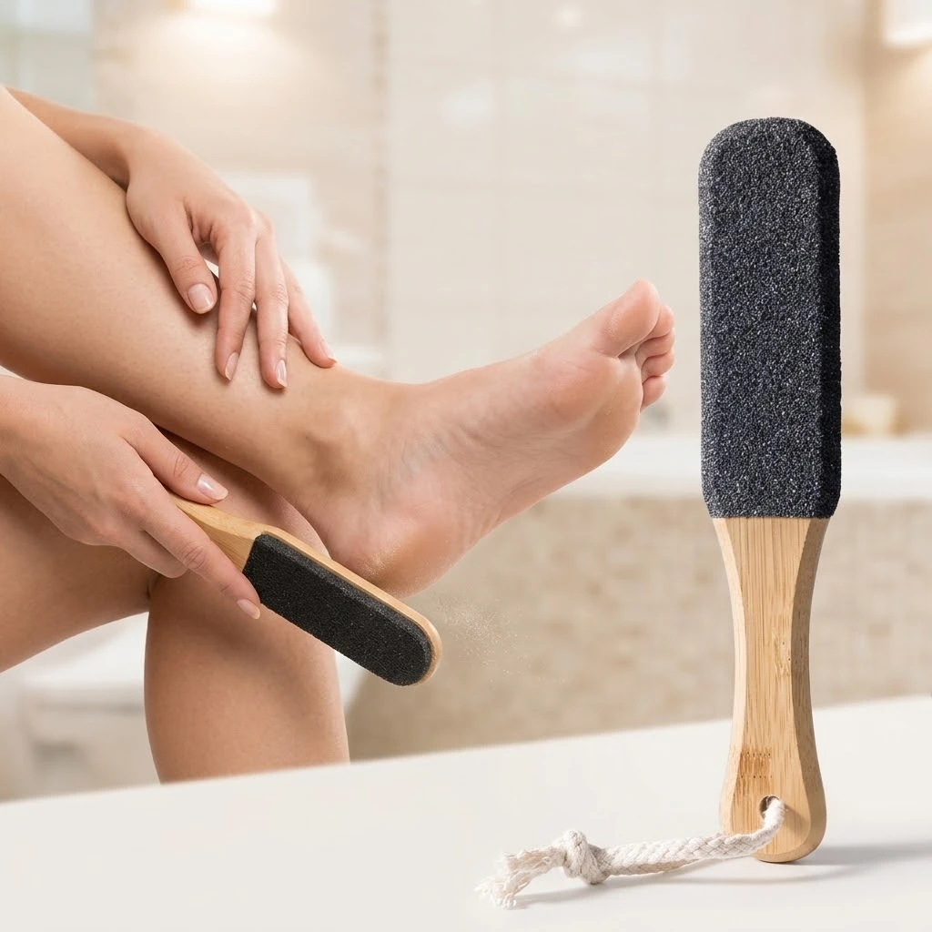 

Beechwood Pedicure Rasp Tool Professional Foot File Dead Skin Callus Remover Dual-Sided Scrubber for Smooth Soft Feet Home Salon Care