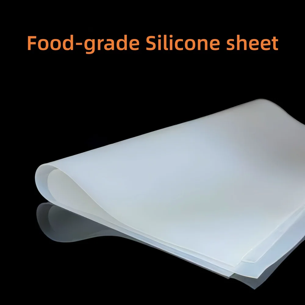 1Pcs Durable Food-Grade White Silicone Sheet, High Temp Resistant Silica Gel Plate for Gaskets Seals & Processing Multiple Sizes