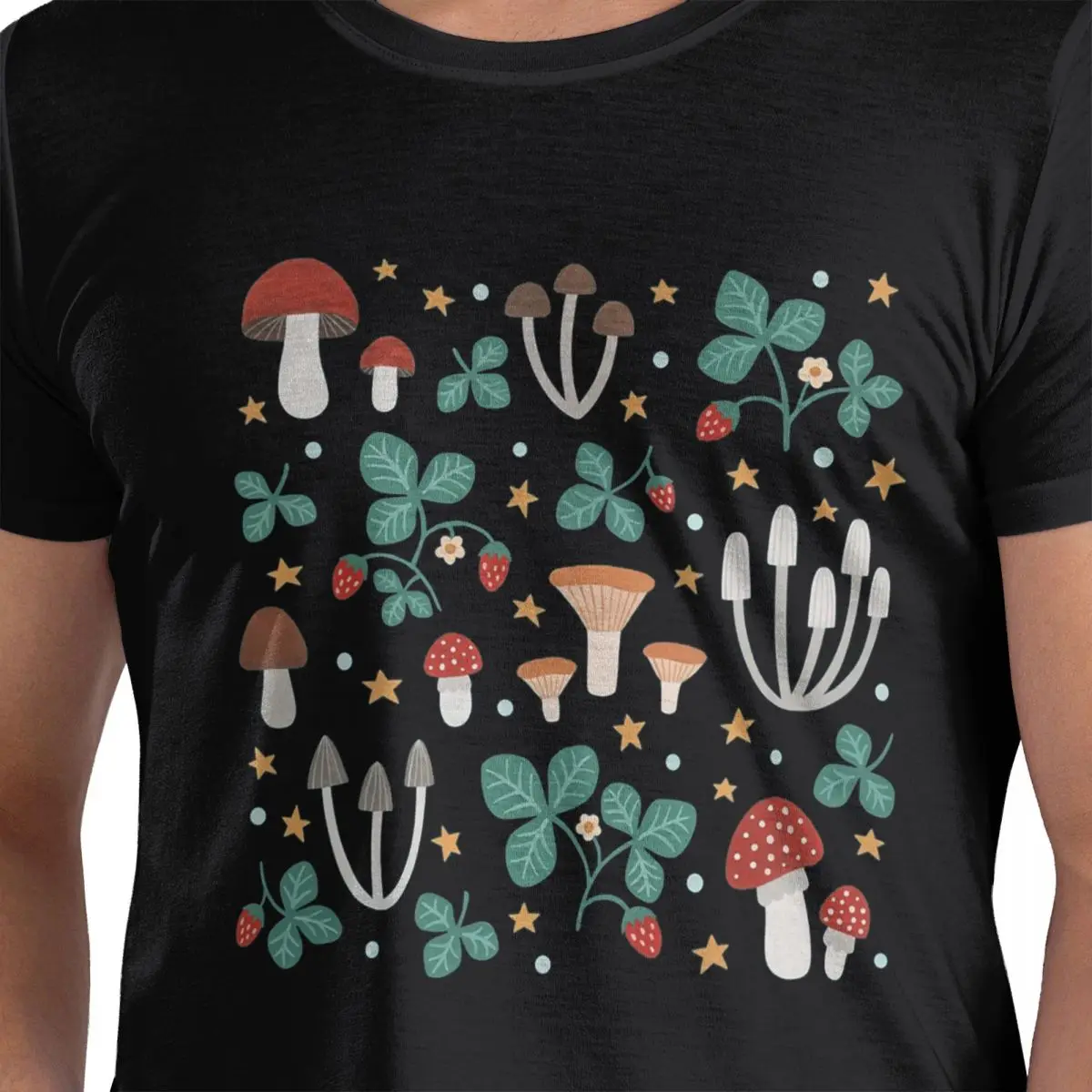 

Magic Forest T-Shirt for Men Cotton Oversized T Shirts Men's Tees Short Crew Neck Summer Clothes Tops S-3XL