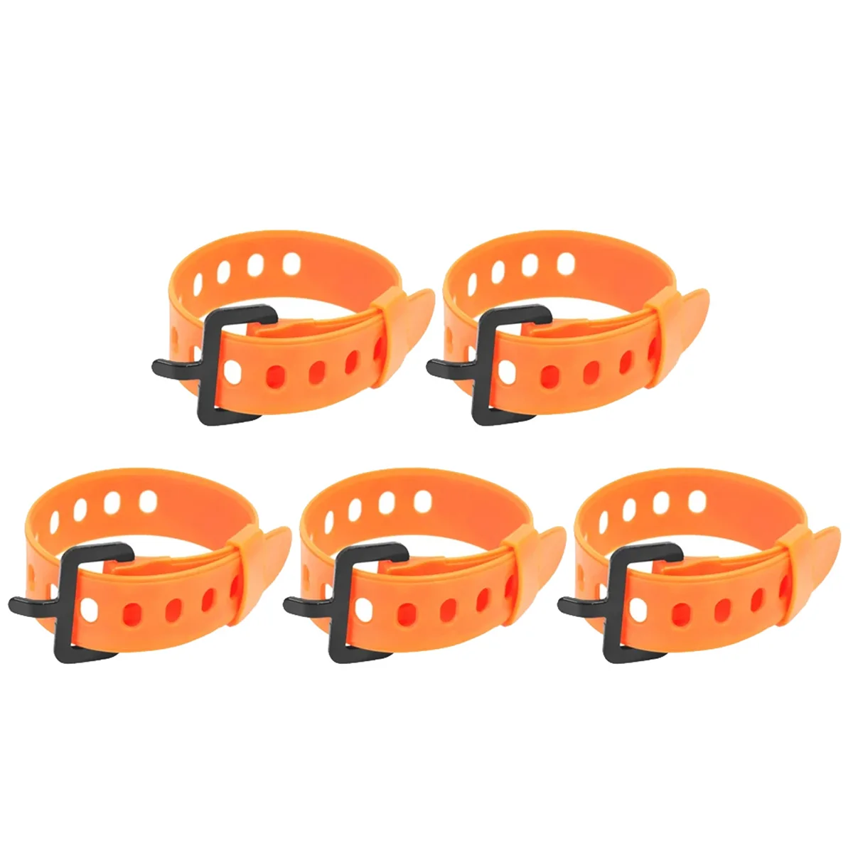 Rubber Tension Strap High Strength Cargo Belt Sport Water Bottle Compact Ties for Flashlight Luggage L Orange