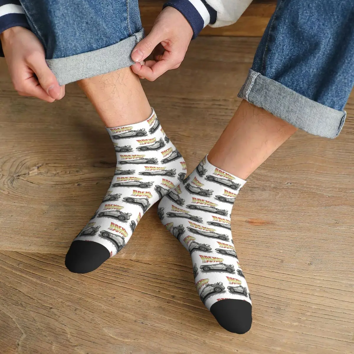 

Back To The Future Socks Harajuku Sweat Absorbing Stockings All Season Socks Accessories for Unisex Birthday Present