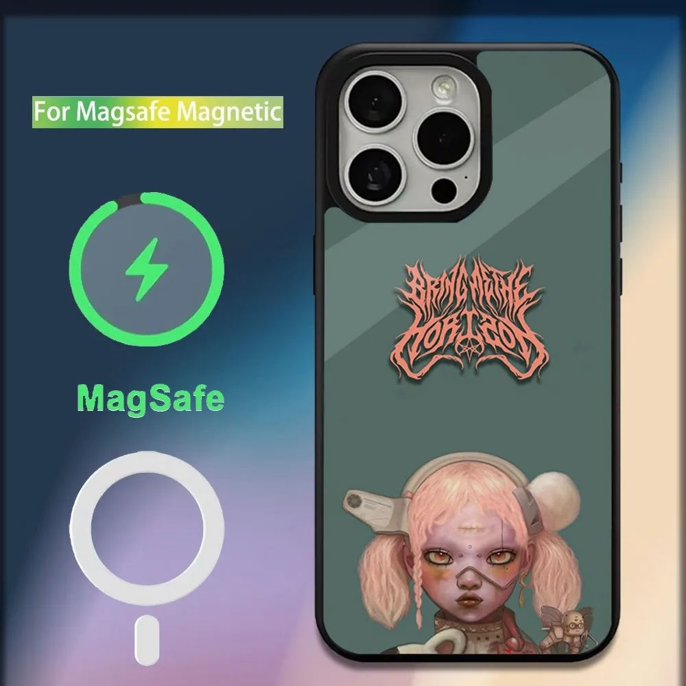 B-Bring Me The Horizon BMTH  Phone Case For iPhone 16,15,14,13,12,11,Plus,Pro,Max,Mini Magsafe Magnetic Wireless Charging