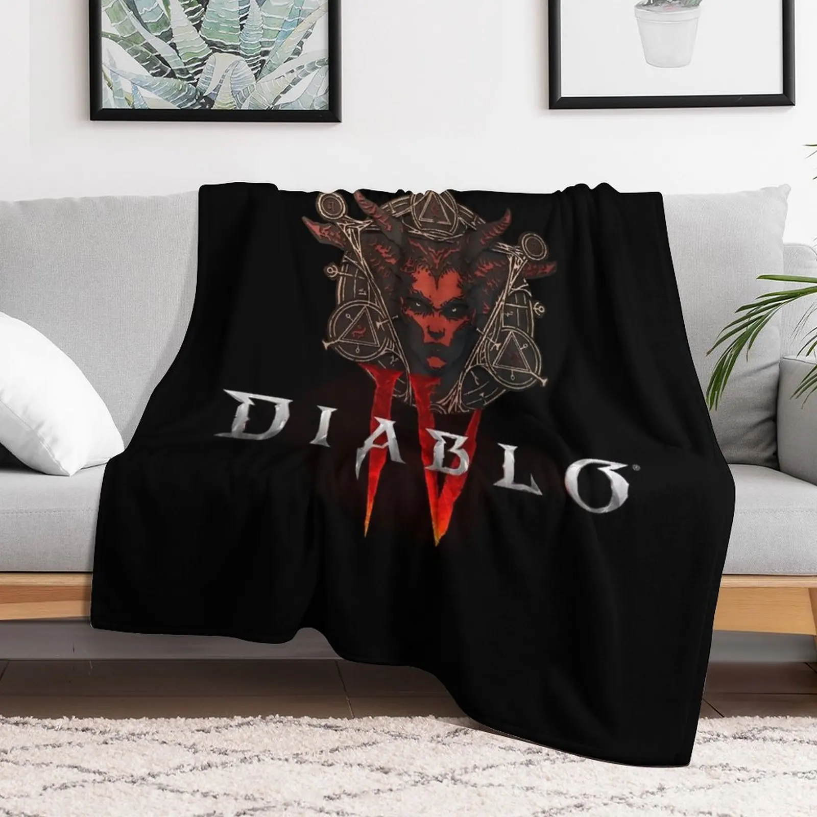 Lillith Diablo 4 IV Throw Blanket Flannel Fabric Hairys Blankets