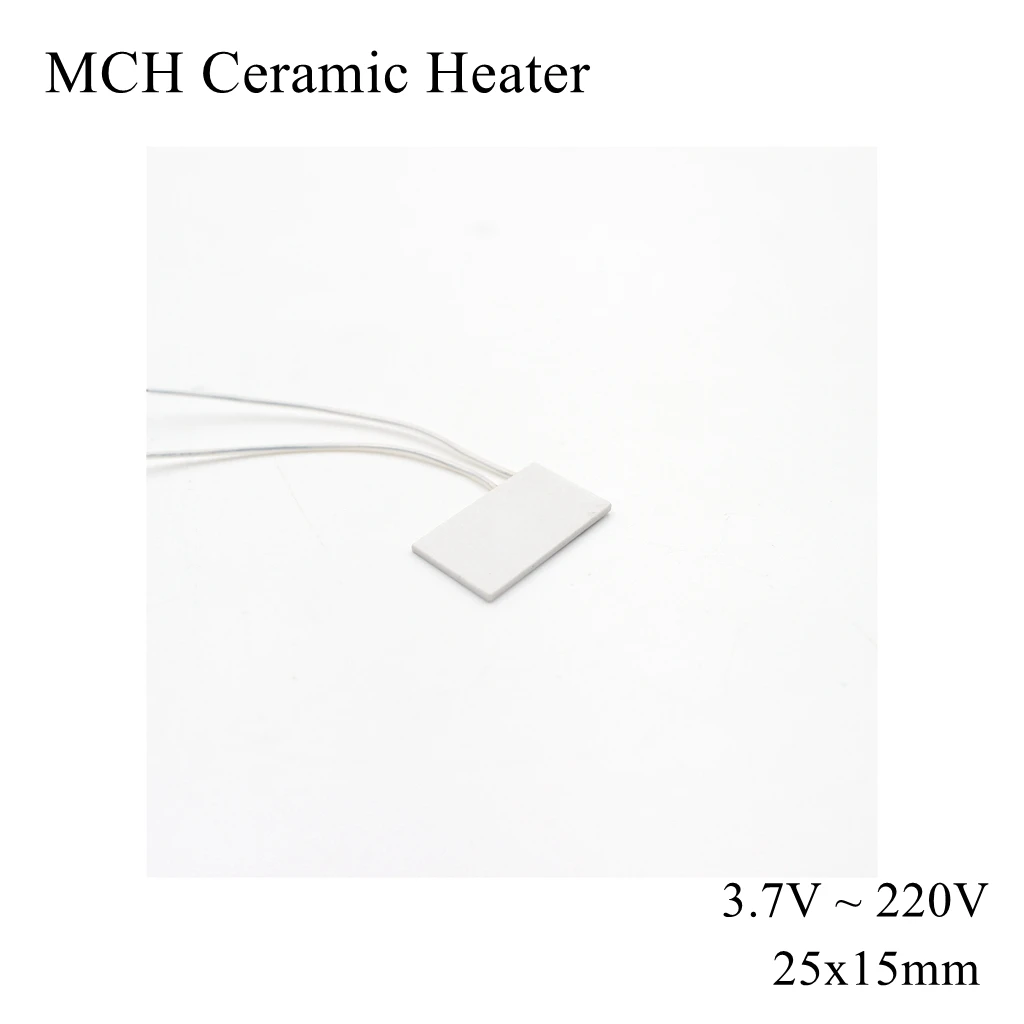 25x15mm 12V 110V 220V MCH High Temperature Ceramic Heater Square Alumina Electric Heating Board Plate Band HTCC Metal Hair Dry