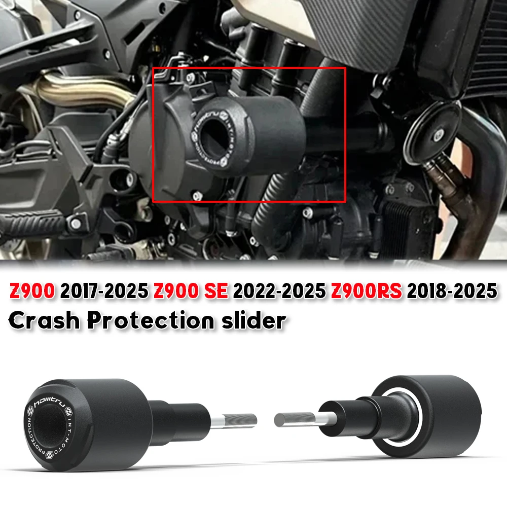 

For Kawasaki Z900 2017-2025 Z900 SE 2022-2025 Z900RS 2018-2025 Motorcycle Frame Sliders Crash Protector